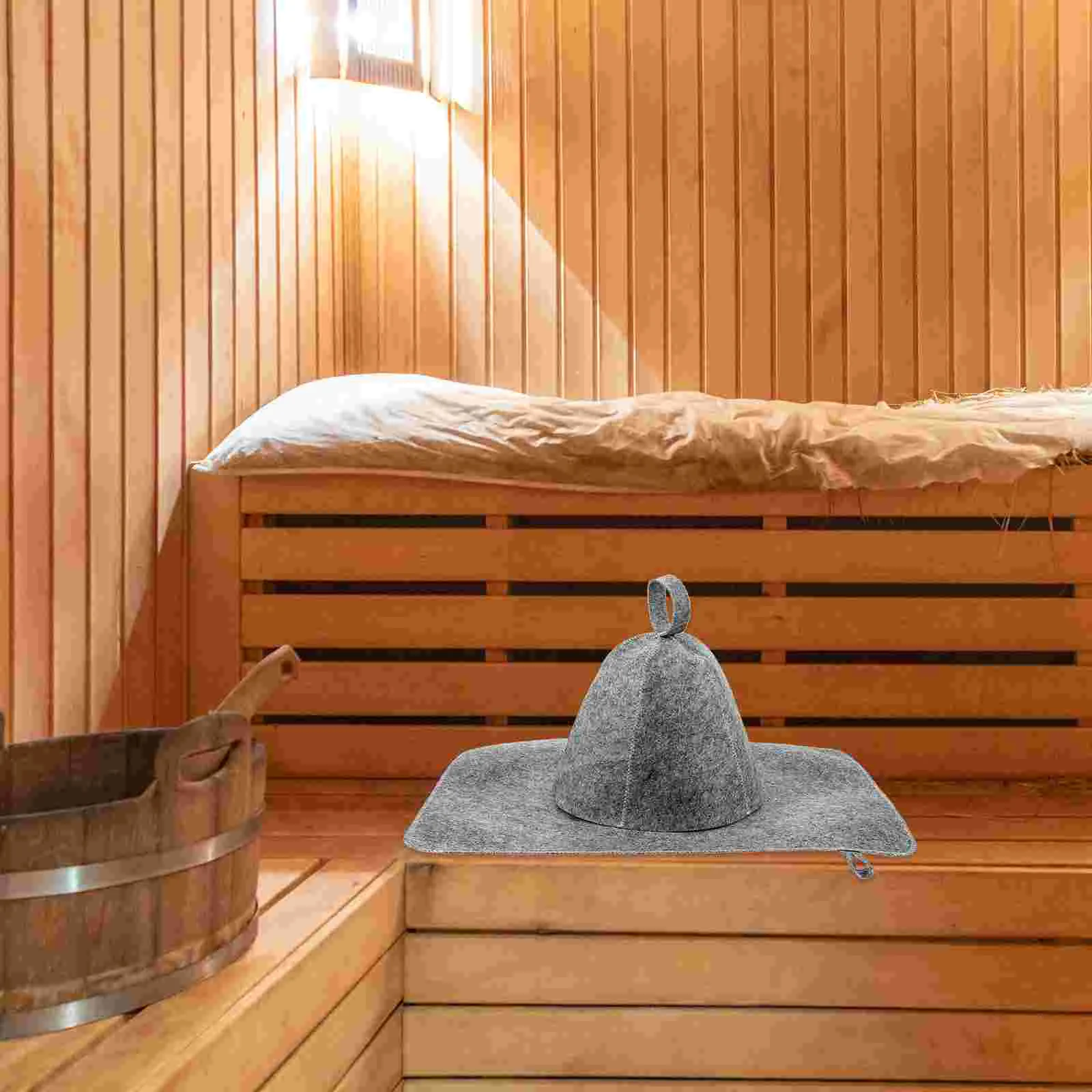 Felt Sauna Hat Comfortable Caps Hats Suits Men Two Piece Bathing Cushion Cloth Women Man Shower