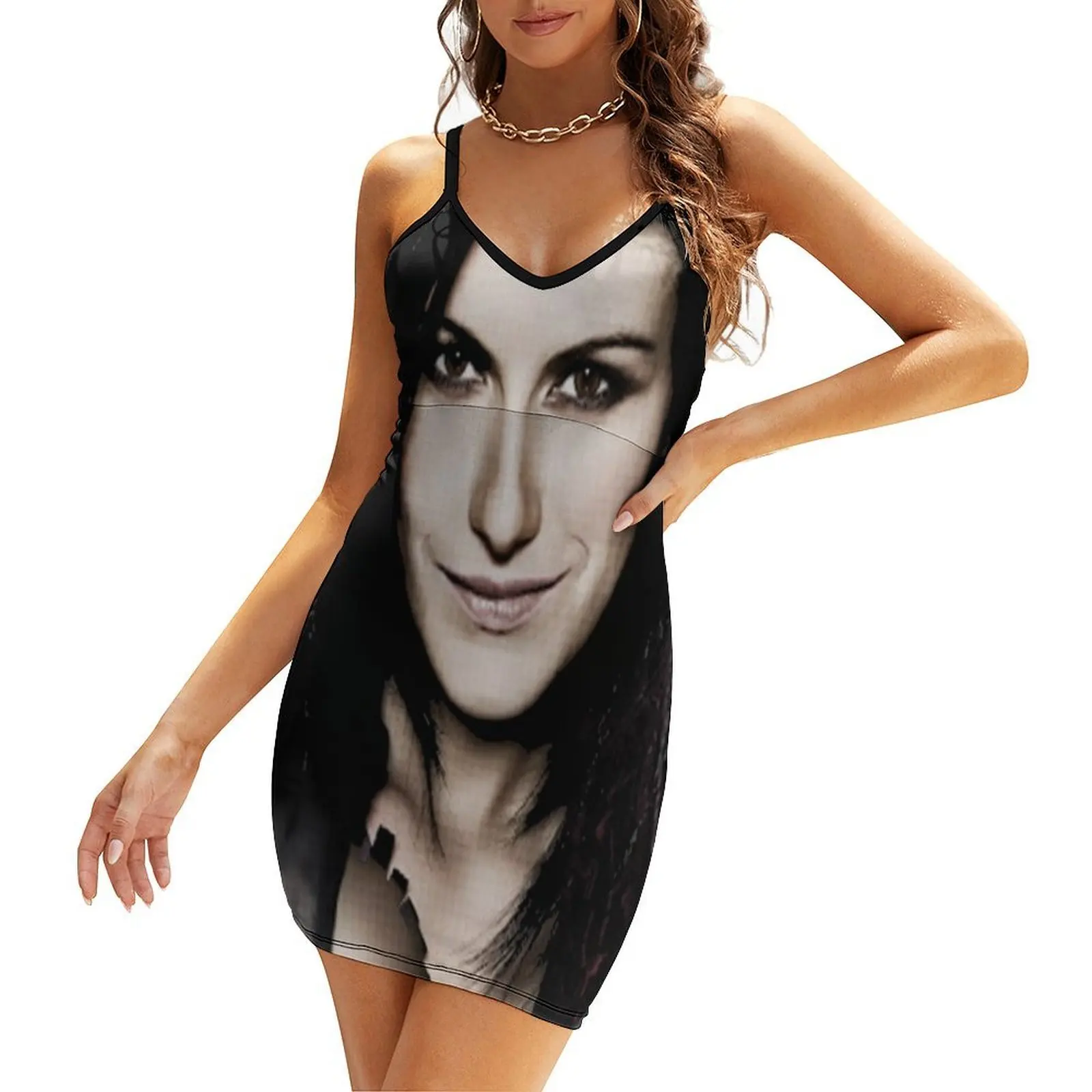 

laura pausini Sling Dress Women's summer dresses birthday dress luxury dress elegant women's sets