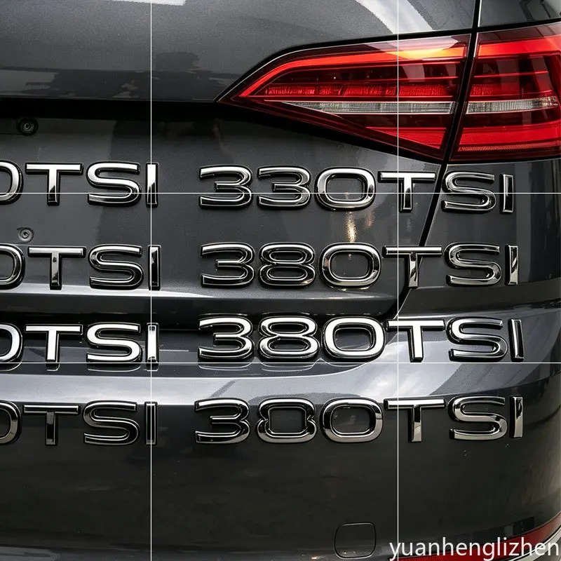 280TSI 300TSI 330TSI 380TSI trunk label new style car stickers for Volkswagen rear boot digital logo refit displacement emblem