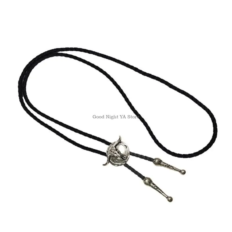

Antique Head Pendant Neck Ties Business Neckwear Western Necktie Halloween Costume Bolo Tie Decoration for Shirt