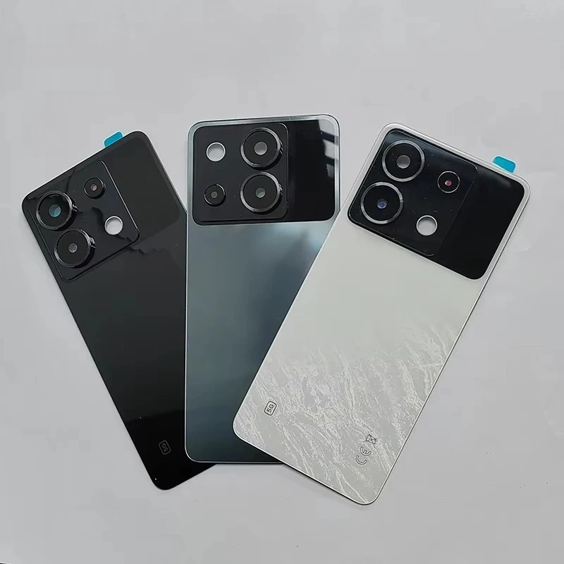 Back Glass Battery Cover For Xiaomi POCO X6 5G with Camera Lens Rear Door Housing Case Replacement Adhesive