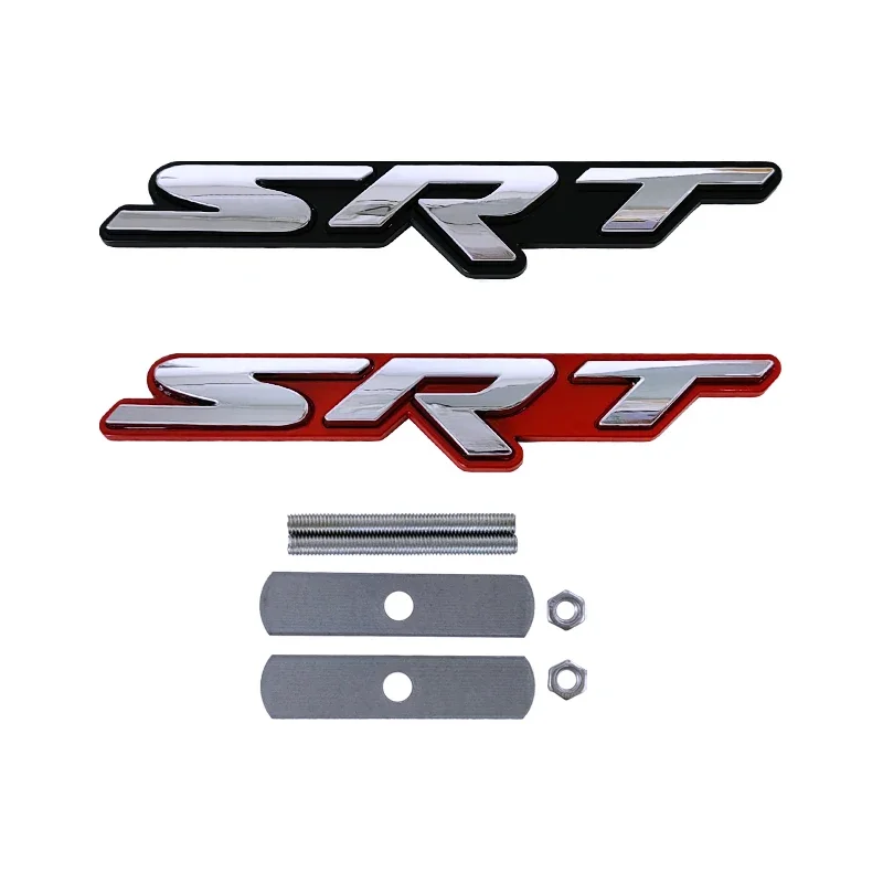Emblema 3D de Metal para Grade Dianteira de Carros Dodge SRT Caliber Jcuv Challenger RAM Journey Caravan Charger Durango Nitro Decoração Modificada