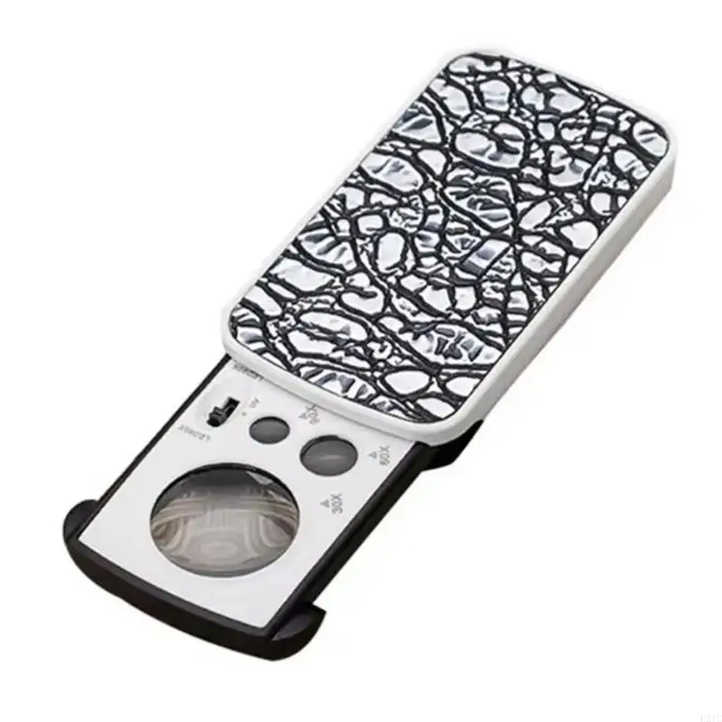 

2025 New Jewelry Appraisals Magnifier Glass 30X 60X 90X LED Lighted Lens