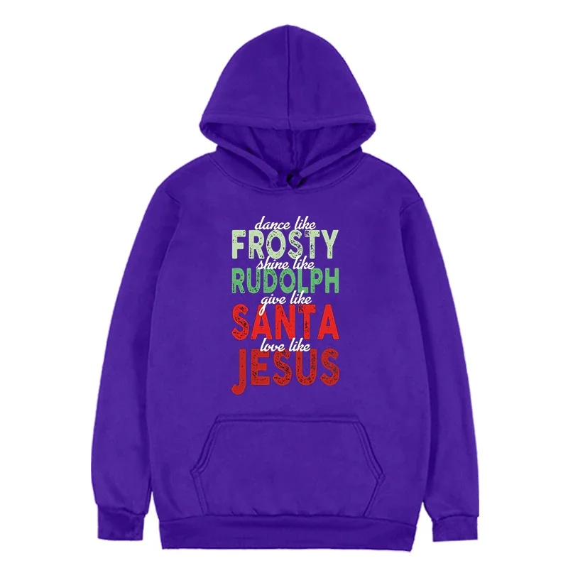 Christmas Sweatshirts Christmas Gift Religious Hoodies Women Santa Love Women Clothing Like Jesus Hoodies m