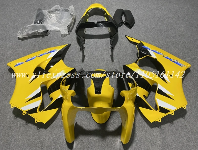 4Gifts New ABS Motorcycle Whole Fairings Kit Fit For KAWASAKI ZX-6R 636 2000 2001 2002 00 01 02 Bodywork Set Custom Yellow Black