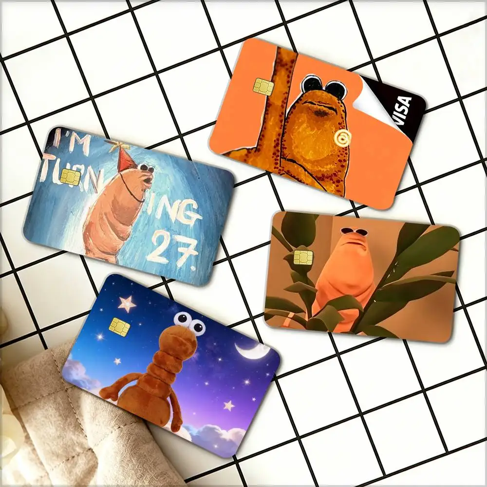 Marcus The Worm Robert Help  Waterproof Film Skin Cover Credit Card Stickers Debit Front Bank Bus Pass