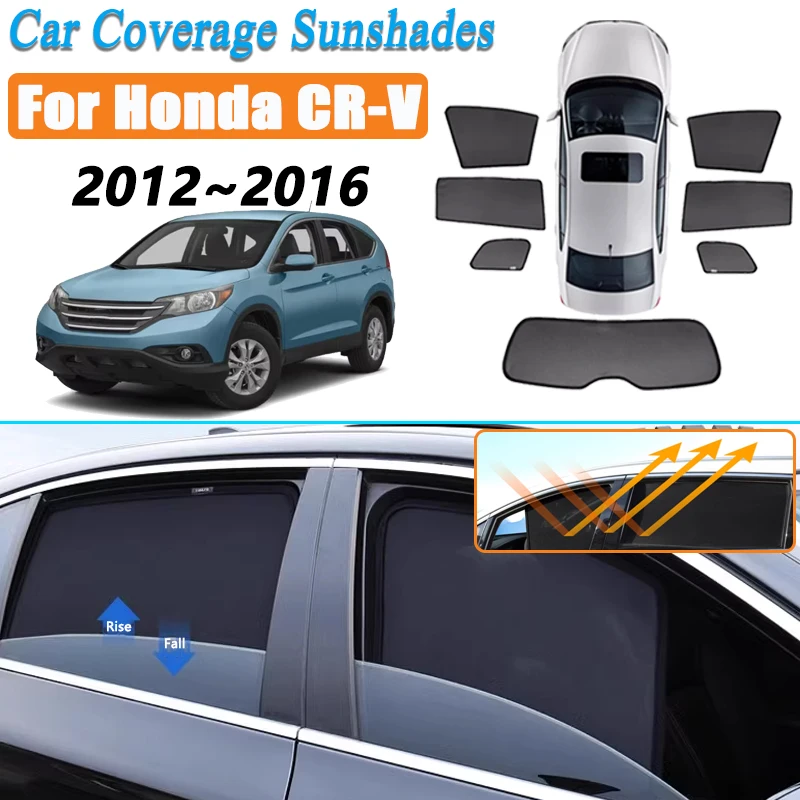 

Автомобильный сетчатый солнцезащитный козырек для Honda CR-V CRV CR V 2012 2013 2014 ~ 2016, магнитный солнцезащитный козырек на лобовое стекло, боковое окно, козырек, инструменты, аксессуары