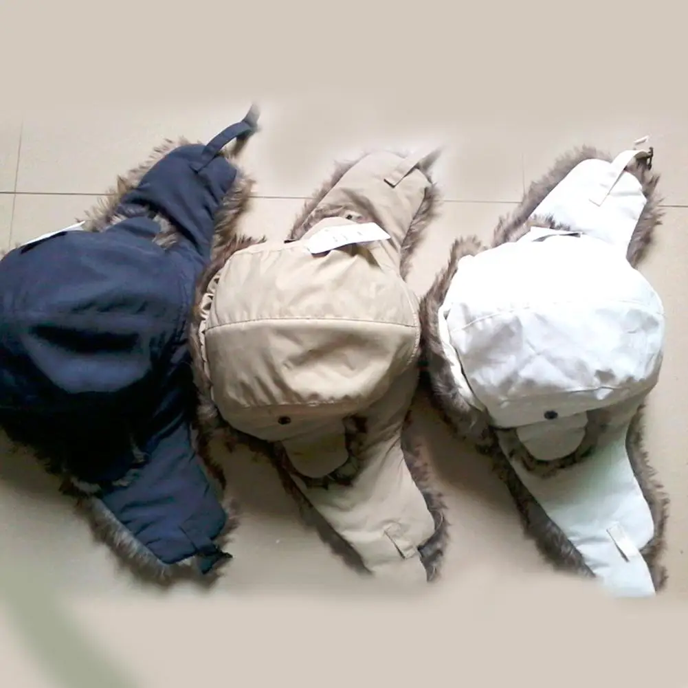 Gorro con orejeras de aviador, cazador de invierno, cálido, impermeable, para discoteca, esquí, gorro de bombardero, forro polar grueso, protectores de orejas cálidos, 1 ud.