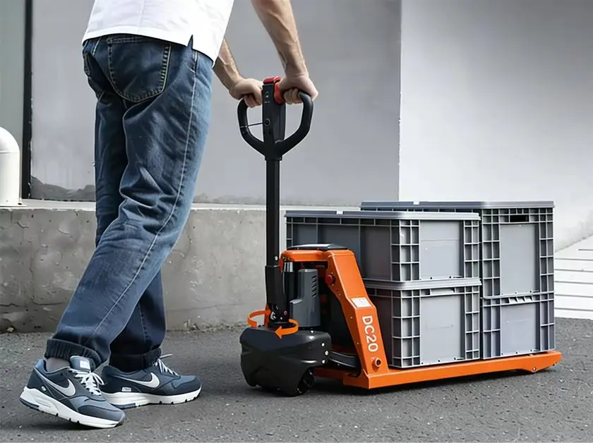 Full Electric Pallet Jack 4400 Lbs, 48V 20Ah Lithium Pallet Truck 6-Hour Working Time 48