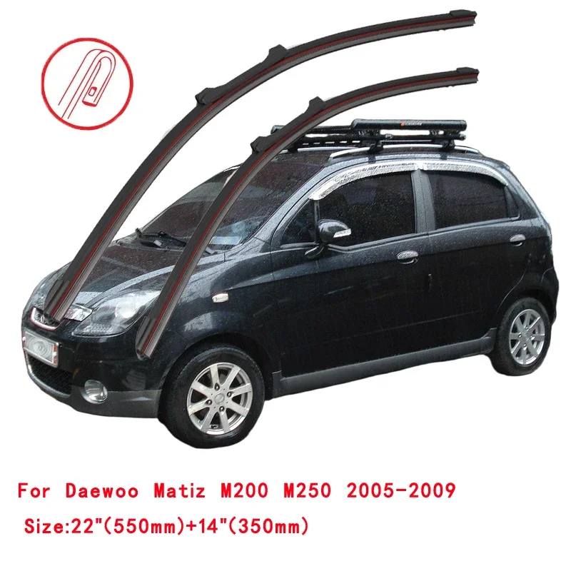 

For Daewoo Matiz M100 M200 1998-2009 Car Windshield Wiper Blade Front Windscreen Brushes Washer Accessories Cleaning Replacement