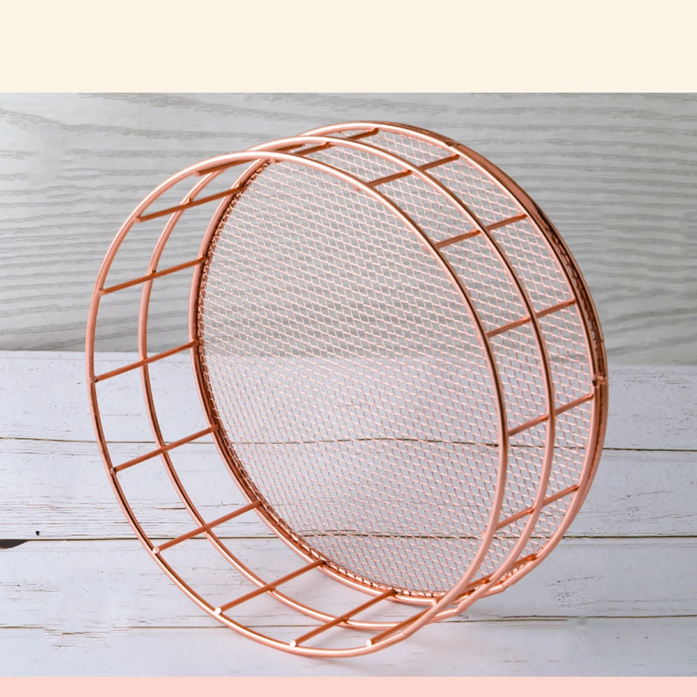 

Wrought Iron Fruit Storage Basket Baskets Desk Organizer Sundry Container Fuits Box