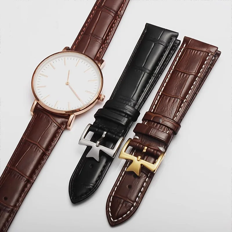 Premium-Grade Genuine Leather Watch Band Replacement For Vacheron Constantin Patrimony VC Black Brown Cowhide Strap 21mm 22mm