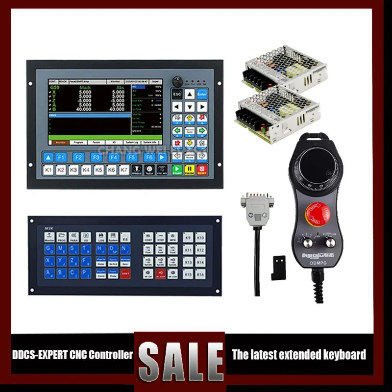 Cnc Controller Ddcs-Expert3/4/5 Supports Automatic Tool Change/Atc   Extended Keyboard 6 Axis Emergency Stop Mpg75W24Vdc