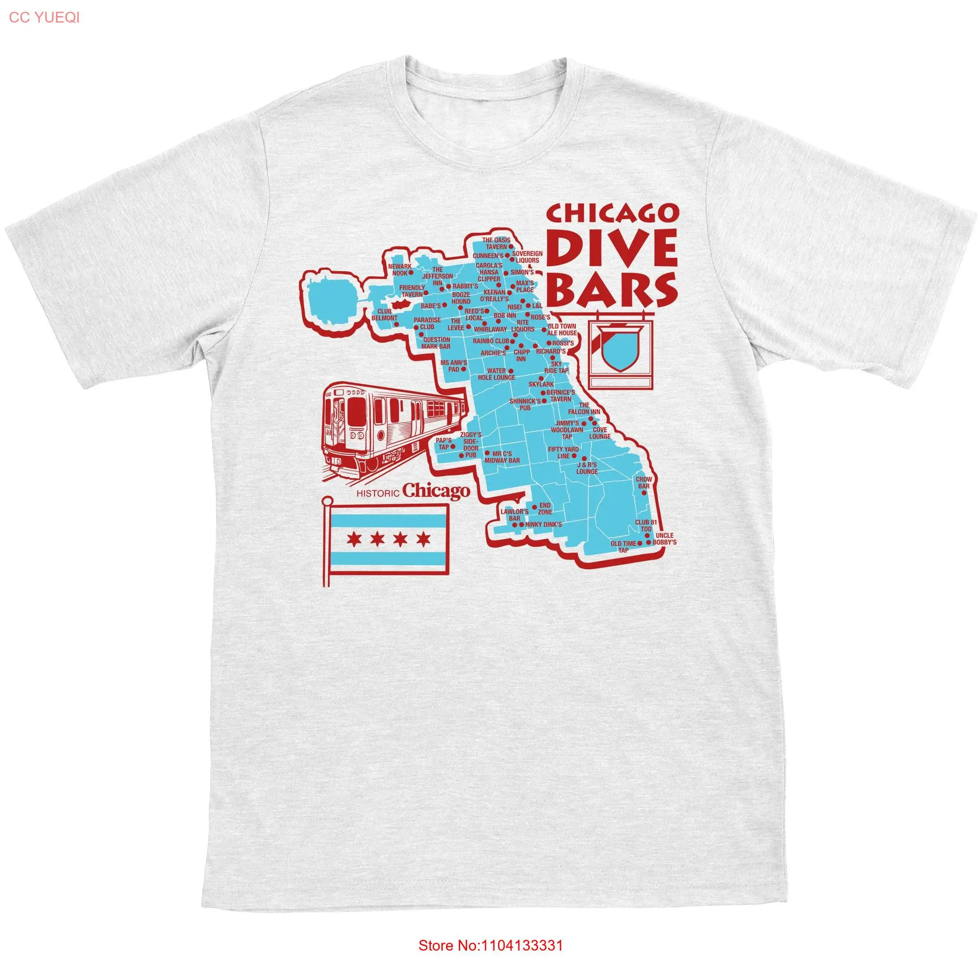 Chicago Dive Bars T Shirt long or short sleeves