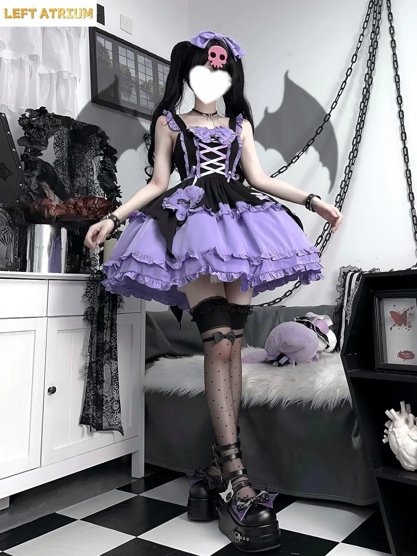 

Purple and Black Halloween Witch Lolita JSK Suspender Dress 2026 new Summer Dress Women Original Design Lolita Dress