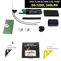 Para AEM alta calidad 50-1200 50 1200 bomba de combustible IN-TANK de alto flujo E85/compatible 340LPH (entrada de apagado) con pegatina 501200