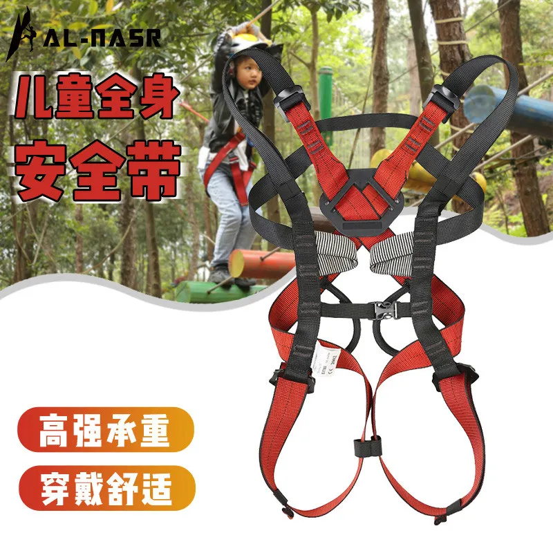 Adjustable Full Body Safety Belt For Children's Rock Climbing, Outdoor Rapid Descent, Exploration And Expansion Safety Equipment