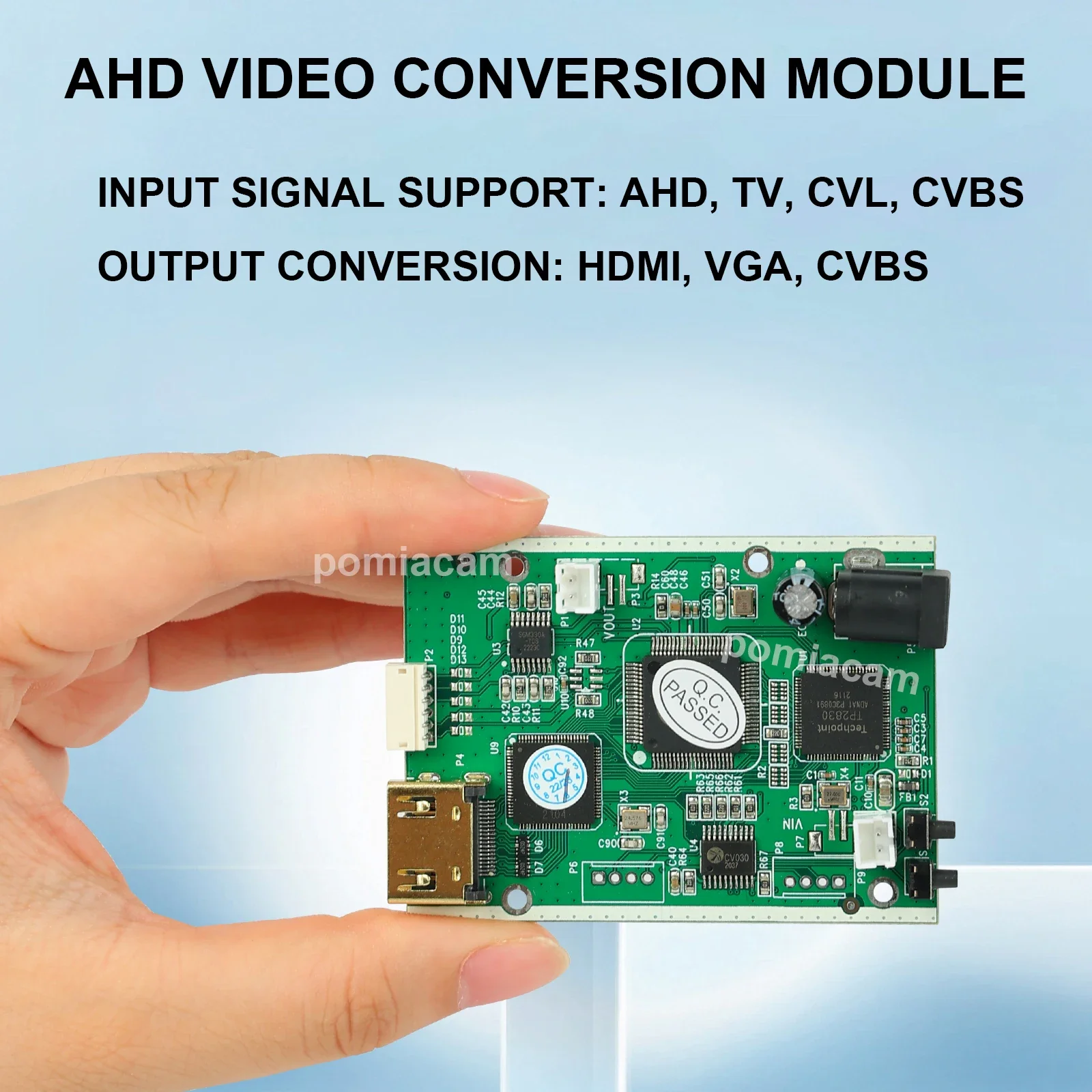 

AHD TVI CVI CVBS to HDMI VGA CVBS Video Convertor 4 in 1 HD 1080P Video Signal Converter Module model AHD41 board