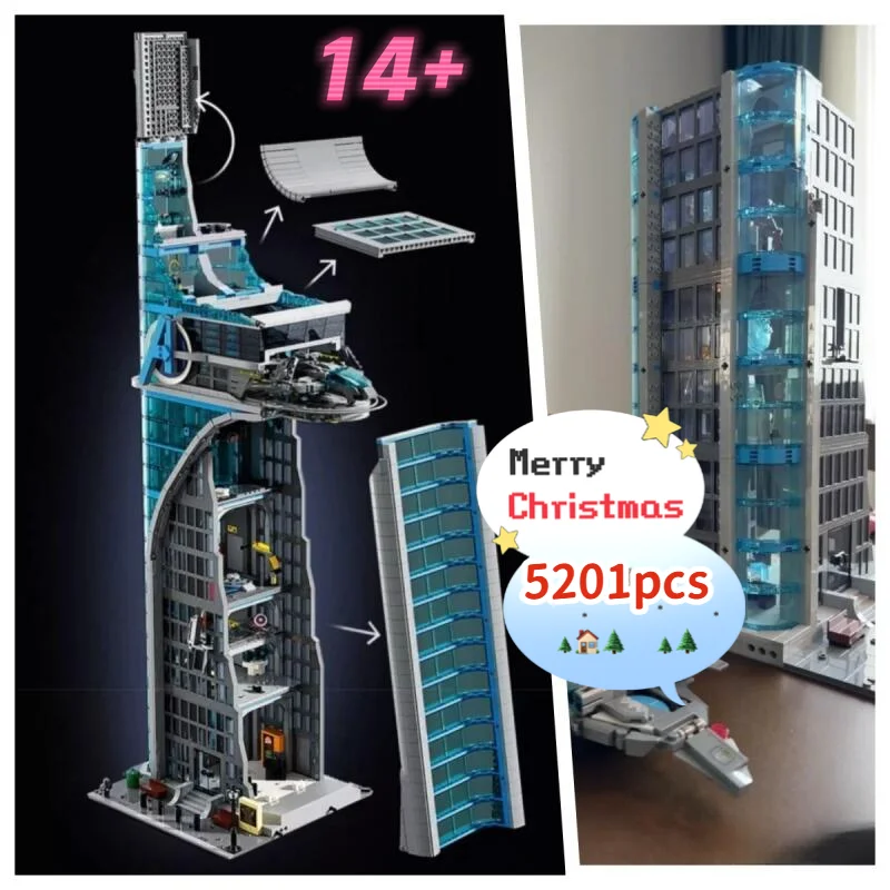 

2026 new 76269 5201pcs Avengers Tower With Figures Architecture Street View For Kids Birthday Christmas Gifts
