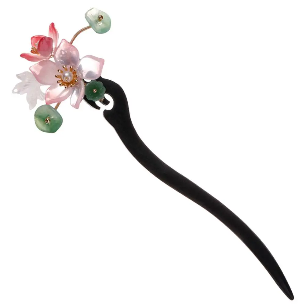 

Wooden Vintage Lotus Hairpin Women Lady Girl Stylish Braiders Hair Sticks Decorative Accessories Chinese Style Hair