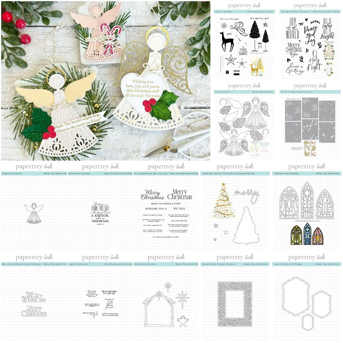 

New Embossing Cuts Dies Hot Foil Plate Christmas Angelic Sentiments Stamps Stencils Set DIY Scrapbooking Friend Diary Card Gifts
