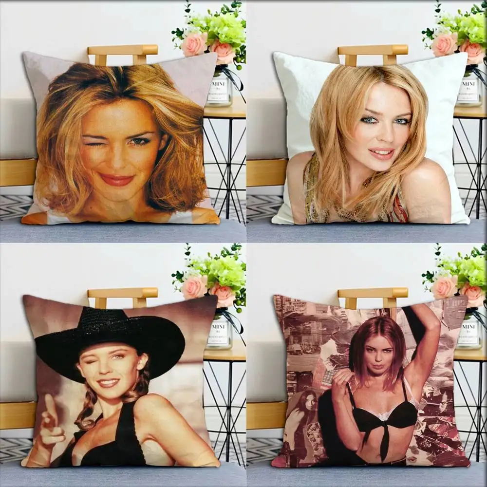 

K-Kylie Minogue Singer World Various Sizes Square Pillow Case For Car Home Bedchamber Decor