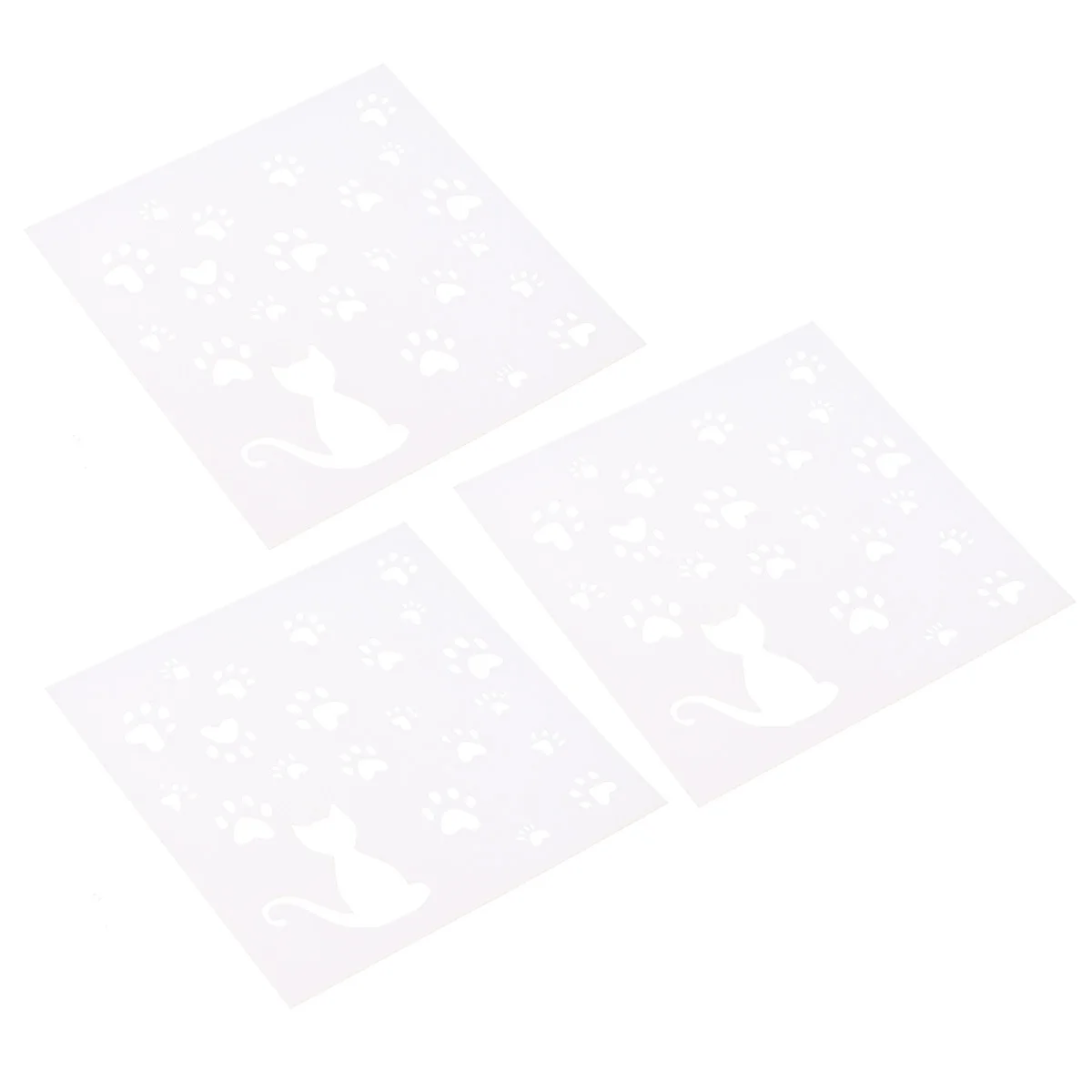 3 قطعة استنسل القط والمخلب قوالب رسم ذاتية الصنع للاستخدام في صناعة الحرف اليدوية مع أقلام تلوين وأقلام تحديد ومشاريع إبداعية #6