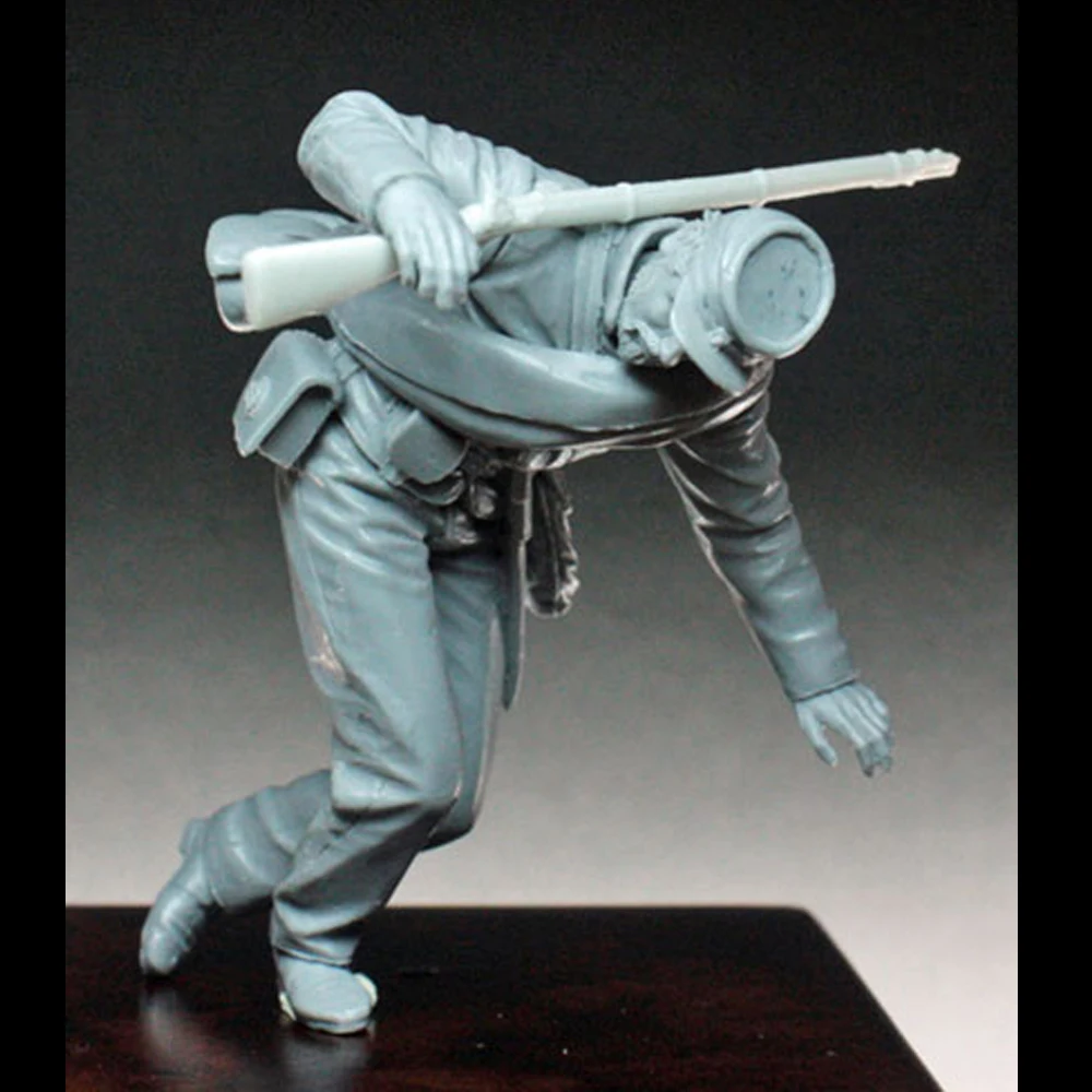 1/35 Confederate Infantry, falling wounded, Resin Model figure soldier, Military themes, Unassembled and unpainted kit