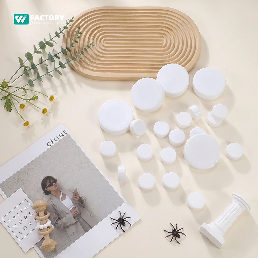 

30/50/100pcs White Flat Built-in Plastic Rattle Box Noise Generator Diy Sew in Squeaker Replace Ball Jingle Bell Toy Accessories