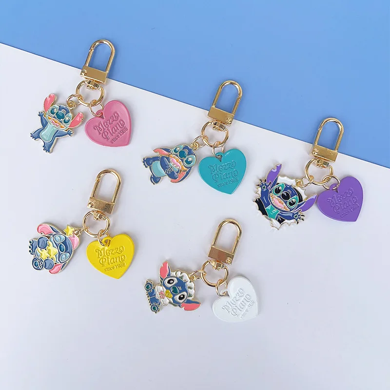 Creative Cartoon Cute Stitch Key Chains for Women Men Fans Backpack Bag Keyring Accessories Gifts Keychain Gifts