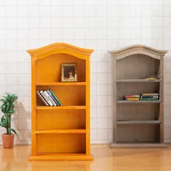 Dollhouse Mini Bookshelf Cabinet Stand 1:12 Wood Furniture Cabinet Model Ornaments Model Home Decoration Scale Doll Accessories
