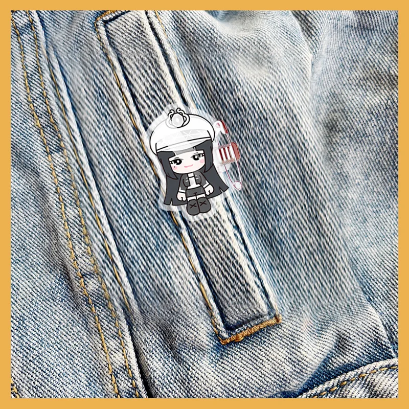 (G) I-DLE Lied Yuqi Cartoon Brosche Promi Peripherie gleichen Stil Clip