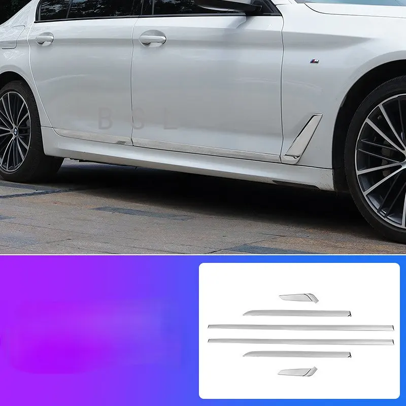 

For BMW 5 Series F10 2011-2016 Stainless Steel Silver Car Side Door Trim Strip Decorative Sticker Car Accessories