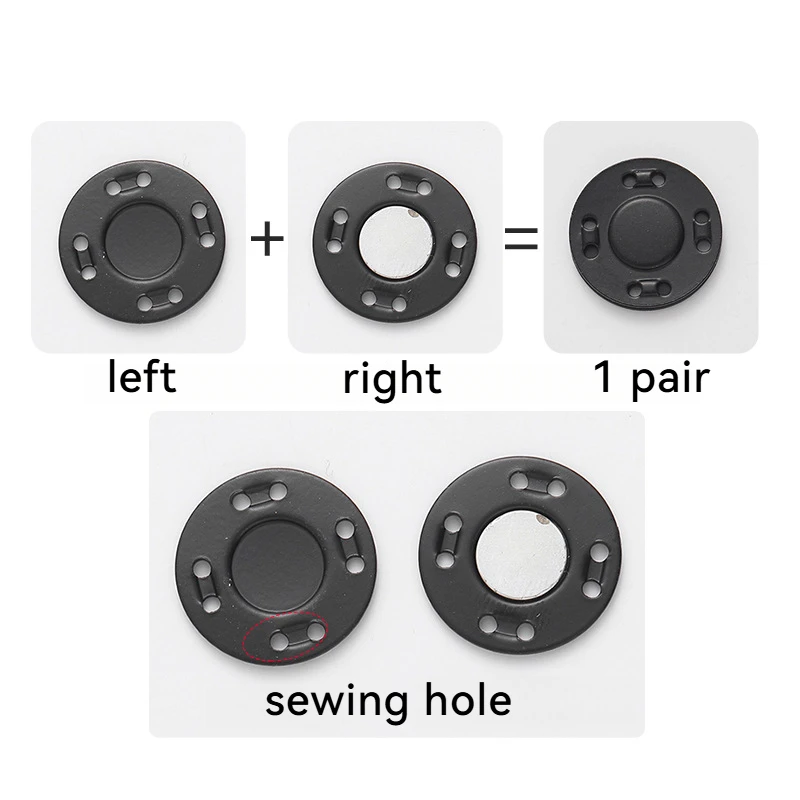 Cappotto con bottoni nascosti rotondi con fibbia magnetica in metallo colorato di alta qualità, bottoni invisibili ultrasottili per madre e bambino
