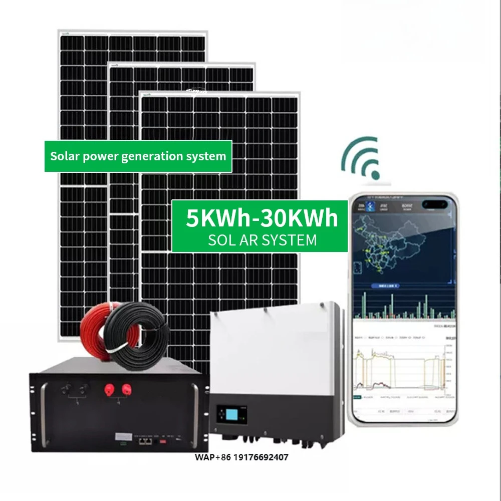 SHENHOUR Complete Kit Photovoltaic Shed Off Grid Power Supply 5000W 8000W on Gird Hybrid Solar System for Home