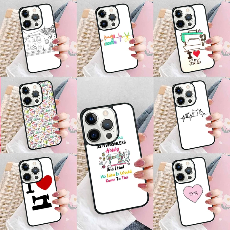 heart beats for sewing machine Soft Phone Case Cover for iPhone 16 Promax 15 Pro 13 14 Plus 11 12 Mini XR XS MAX Coque