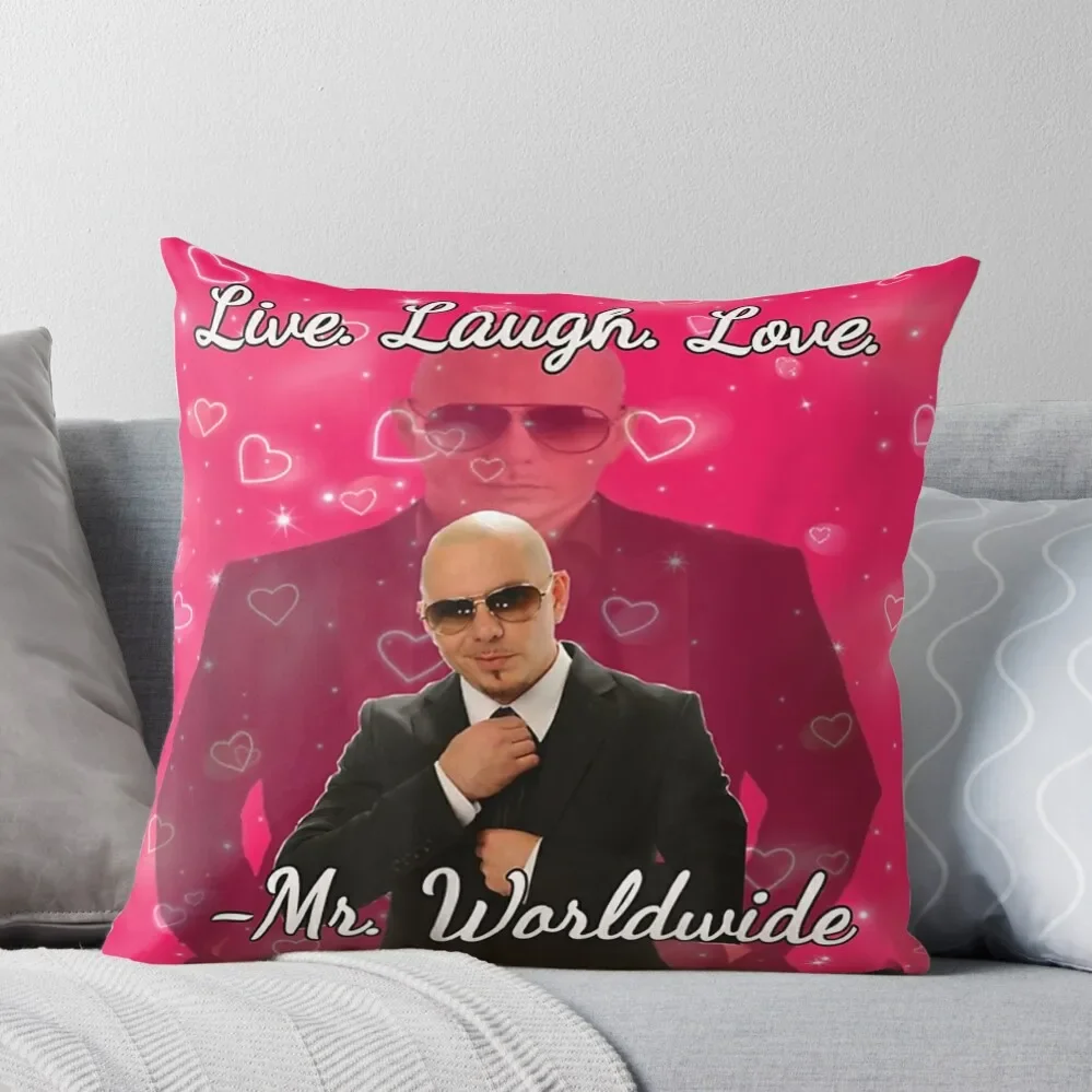 

Mr Worldwide Pitbull Valentine Throw Pillow pillows decor home ornamental pillows for living room