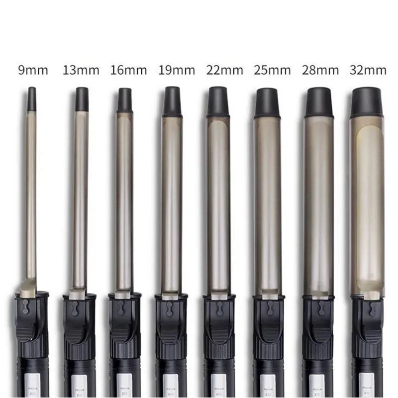9mm 19mm 25mm 32mm LED Temperature Display Ceramic Hair Curler Curling Iron Roller Curls Wand Waver Professional Styling Tool 2#