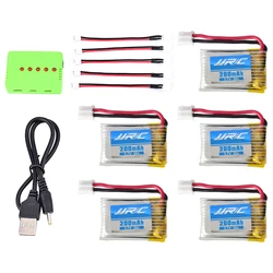 Caricabatteria originale 3.7V 200mAh per JJRC H36 H36F E010 E011 E012 E013 NH010 RC Drone Mini Quadcopter pezzi di ricambio