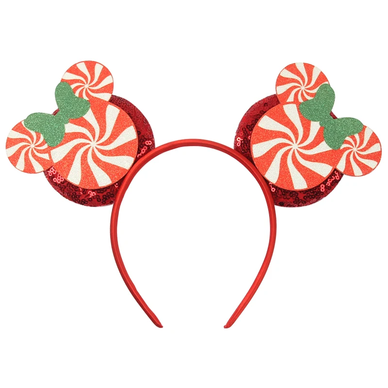 ديزني ميكي ميني ماوس الأذن الشعر الأطواق الكرتون حفلة عيد الميلاد الديكور عطلة موضوع الحدائق ارتداء إكسسوارات الشعر النسائية #4