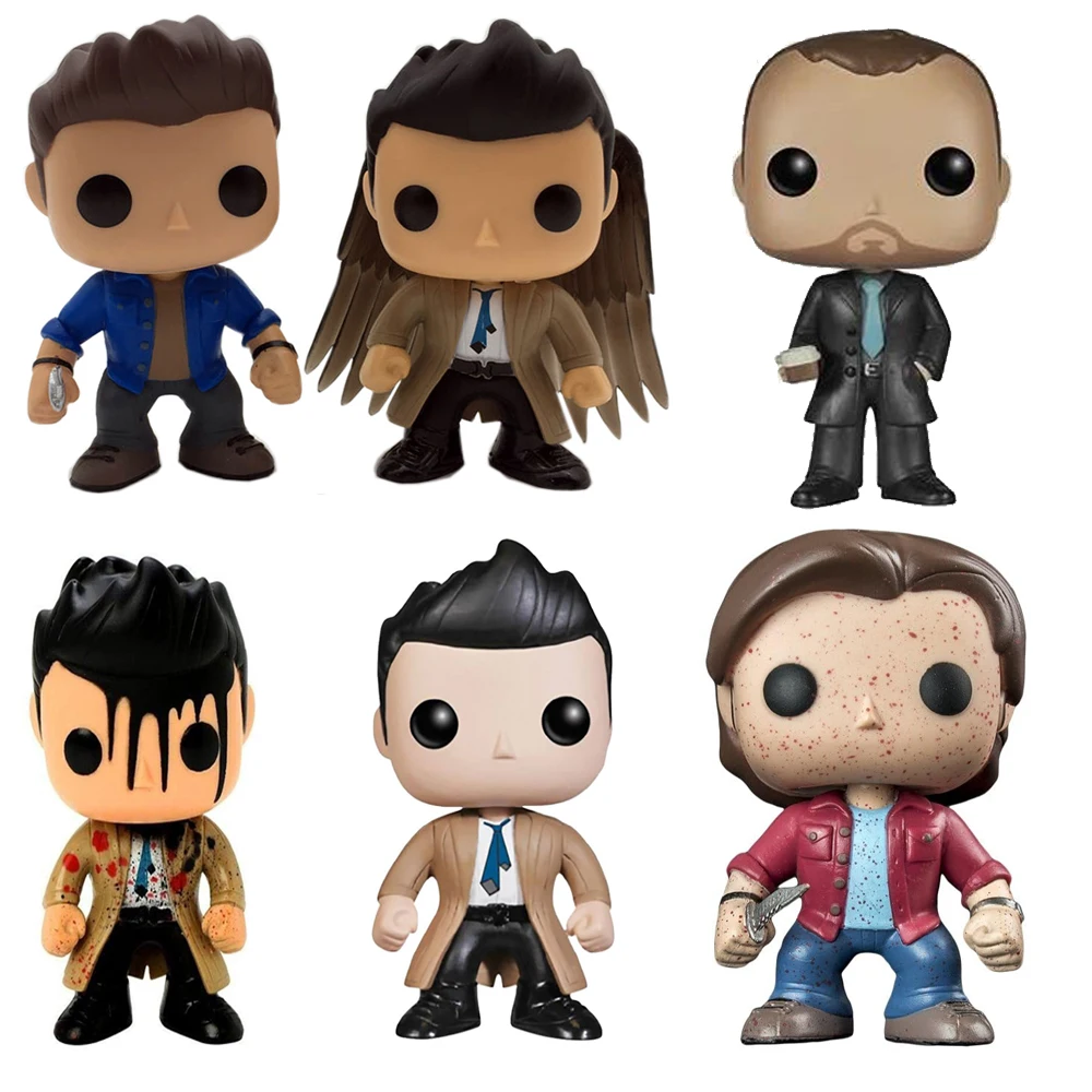 Supernatural SPN Character Castiel & Dean Action Figure Toys 10cm