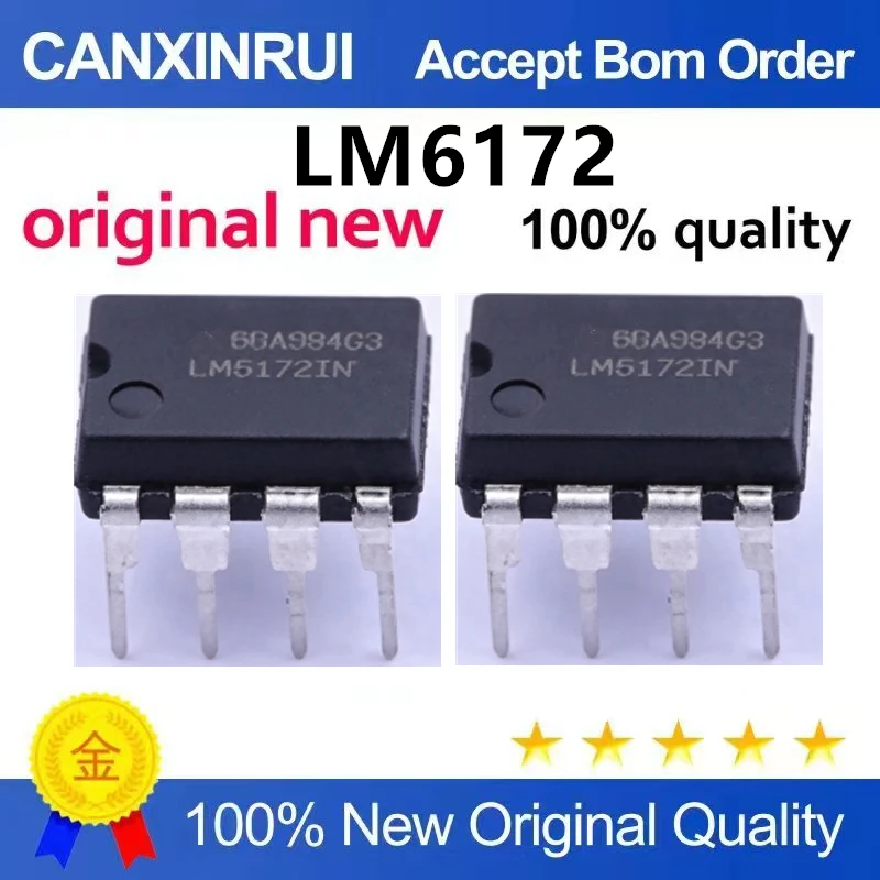 (5pcs-100pcs)Brand new original LM6172 dual high-speed voltage feedback amplifier chip SOP-8