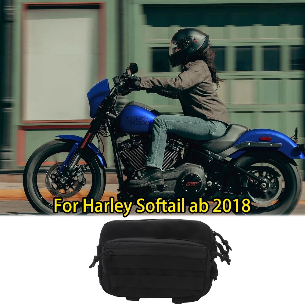 Waterproof Motorcycle Handlebar Bag 3 Compartments Handle Bar Bag for Harley Dyna Softail M8 Sportster Universal Pouch