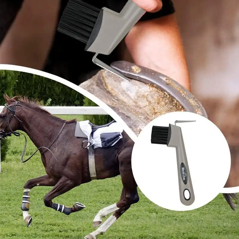 

Hoof Picks For Horses Ergonomic Handle Hoof Pick With Brush Horse Brushes Horse Hoof Picks Fine Brush Sturdy Metal Pick For