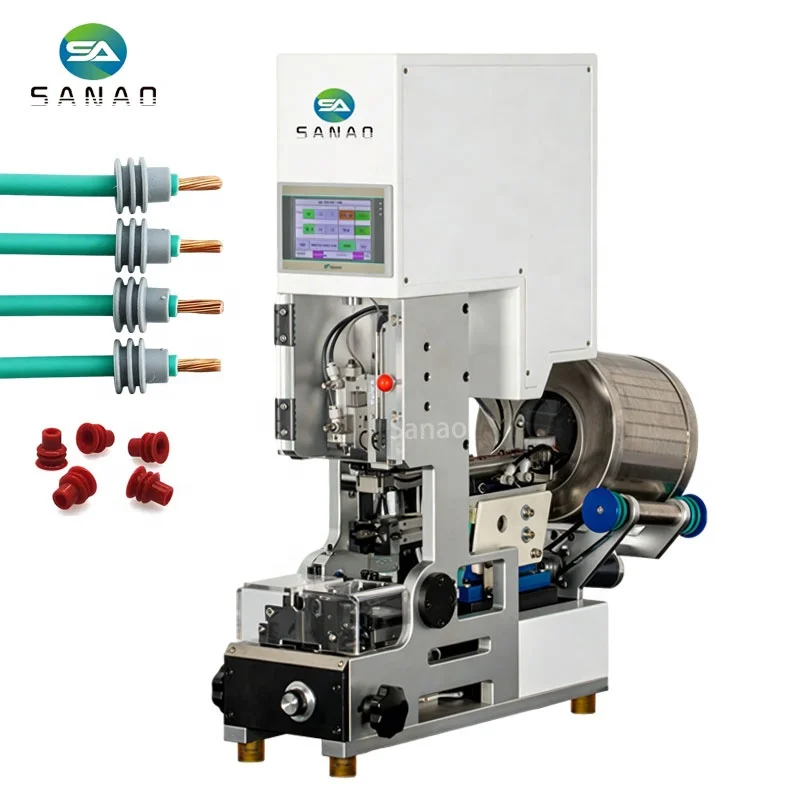 Semi-automatic Waterproof Bolt Threading Machine USB/Charing Cable Wire Waterproof Seal Plug Inserting Machine