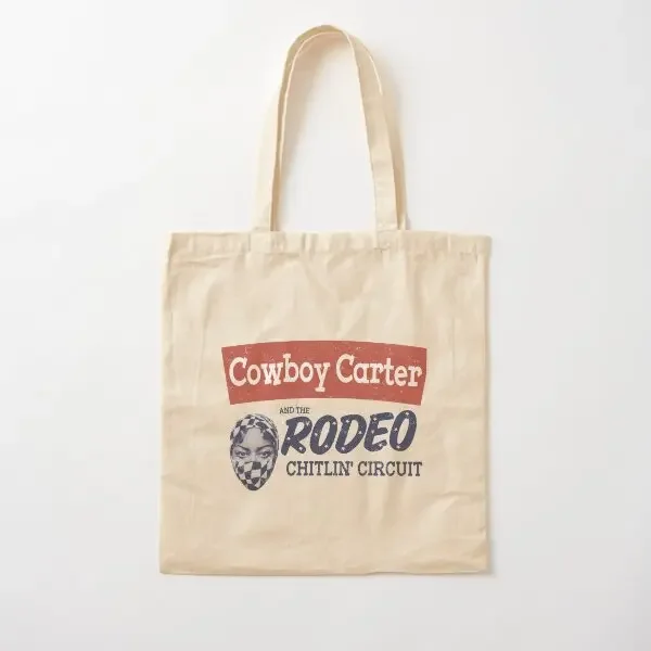 

Ковбойская хлопковая холщовая сумка Carter, повседневная продуктовая женская сумка-тоут унисекс с принтом, дизайнерская тканевая складная сумка