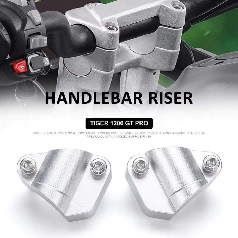 New For TIGER1200 TIGER 1200 Tiger1200 Tiger 1200 GT Pro 2023-2025 Handle Bar Riser Back Moved Up 25MM Handlebar Mounting Risers