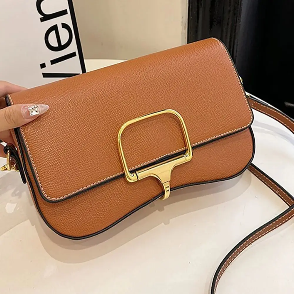 

Women's Bags 2024 New Fashion Square Single Shoulder Bag Personalized Lock Buckle Crossbody Versatile Commuter Underarm Bag