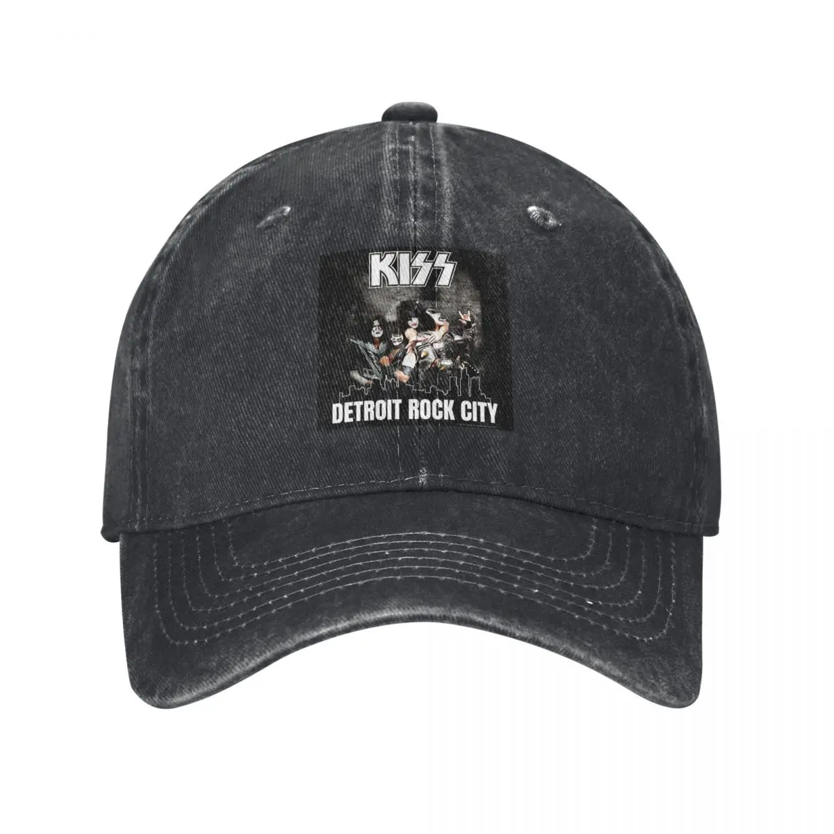 Kiss Band Detroit Rock City Baseball Caps Snapback Denim Hats Outdoor Adjustable Casquette Hip HopBaseball Cowboy Hat for Unisex