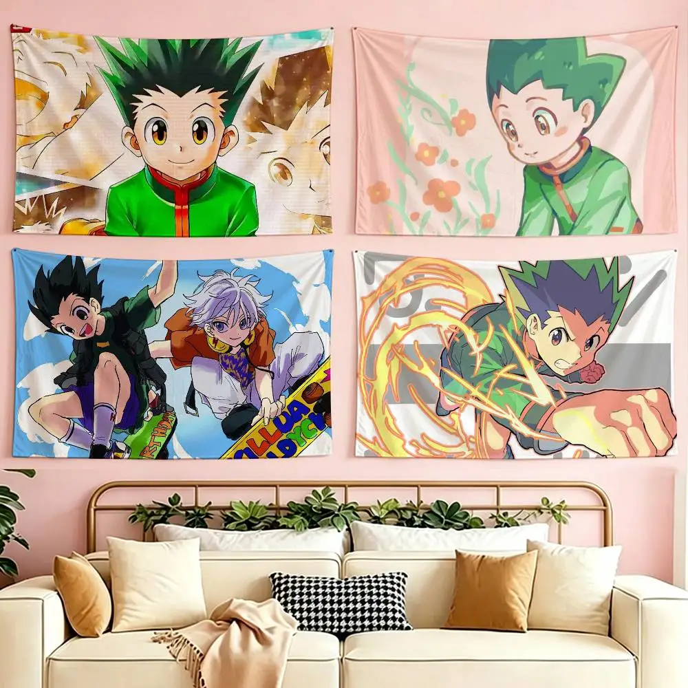 Chibi Gon Freecss flag Suitable For Party Club Outdoor Interior Wall Decoration Banner Fans Gift